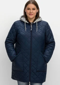 Steppjacke mit Jerseykapuze und 2-Wege-Zipper<sheego New