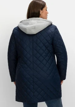 Steppjacke mit Jerseykapuze und 2-Wege-Zipper<sheego New