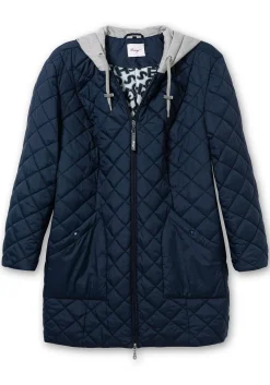 Steppjacke mit Jerseykapuze und 2-Wege-Zipper<sheego New