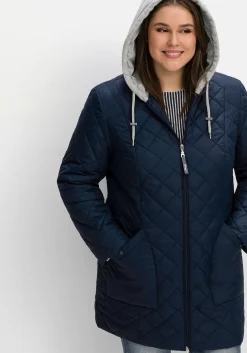 Steppjacke mit Jerseykapuze und 2-Wege-Zipper<sheego New