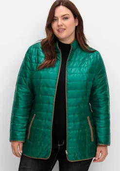 Steppjacke mit Stehkragen und Kontrastdetails<sheego Fashion
