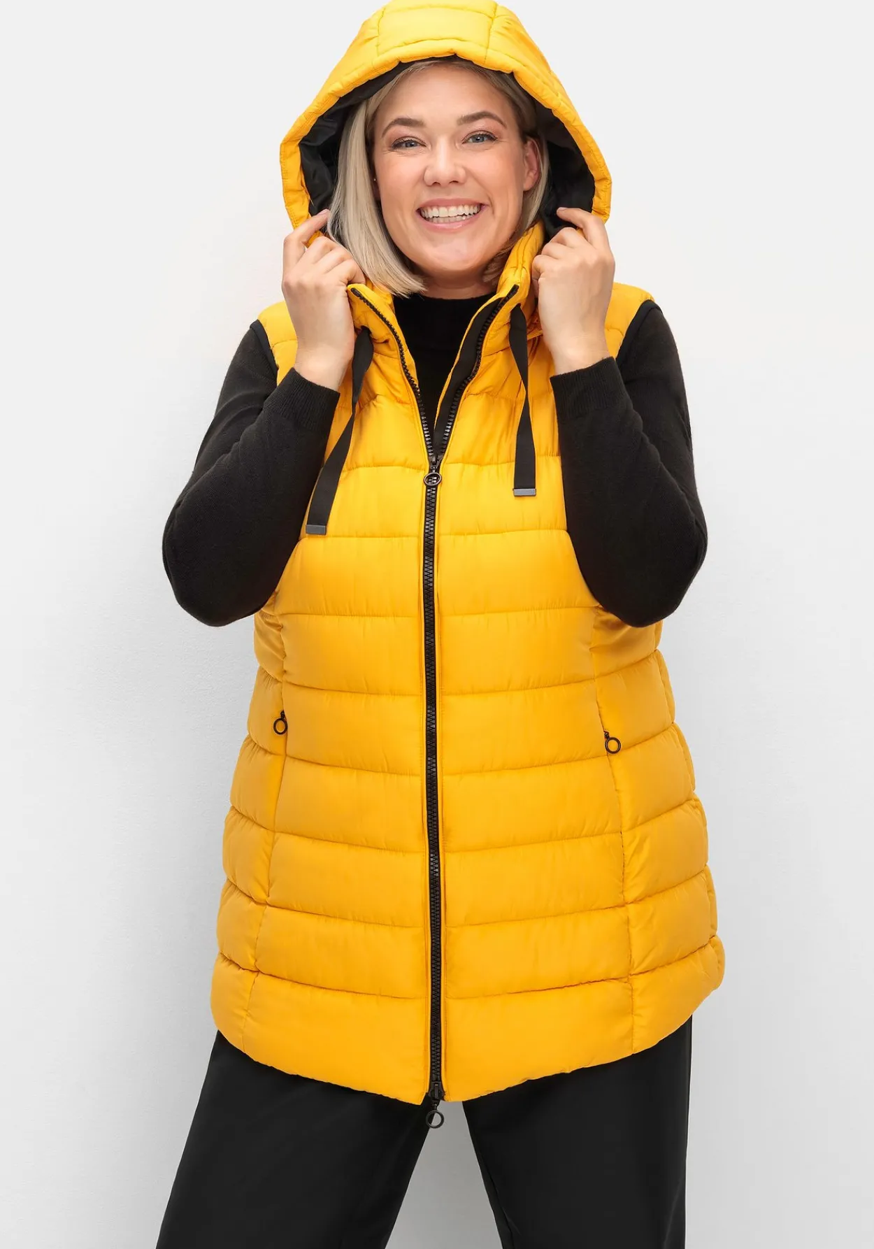 Steppweste mit abnehmbarer Kapuze<sheego Discount