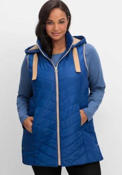 Steppweste mit Kapuze und Kontrastdetails<sheego Sale