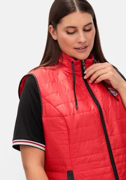 Steppweste mit Kontrastdetails und Stehkragen<sheego Best
