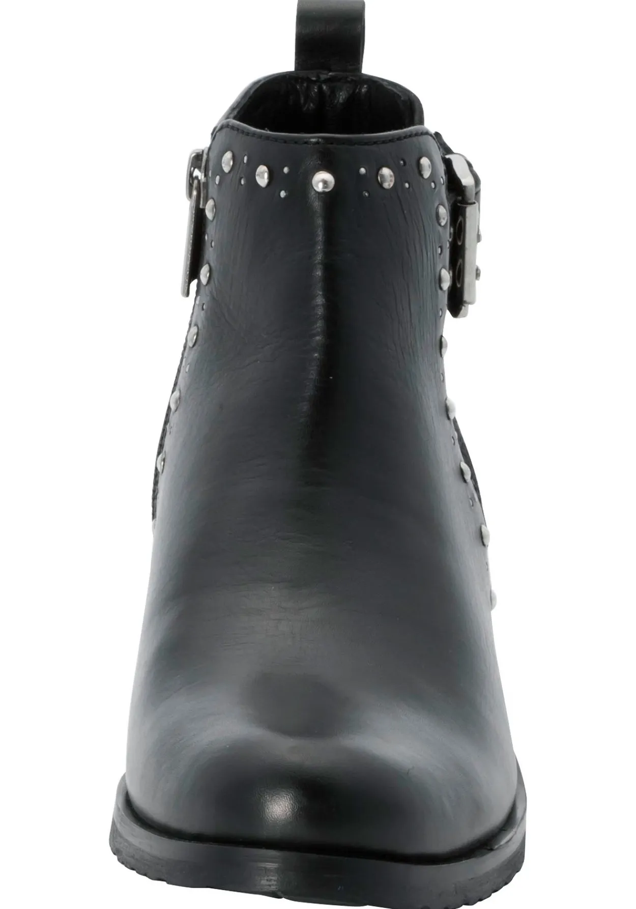 Stiefelette aus Leder mit Nietenbesatz<sheego Fashion