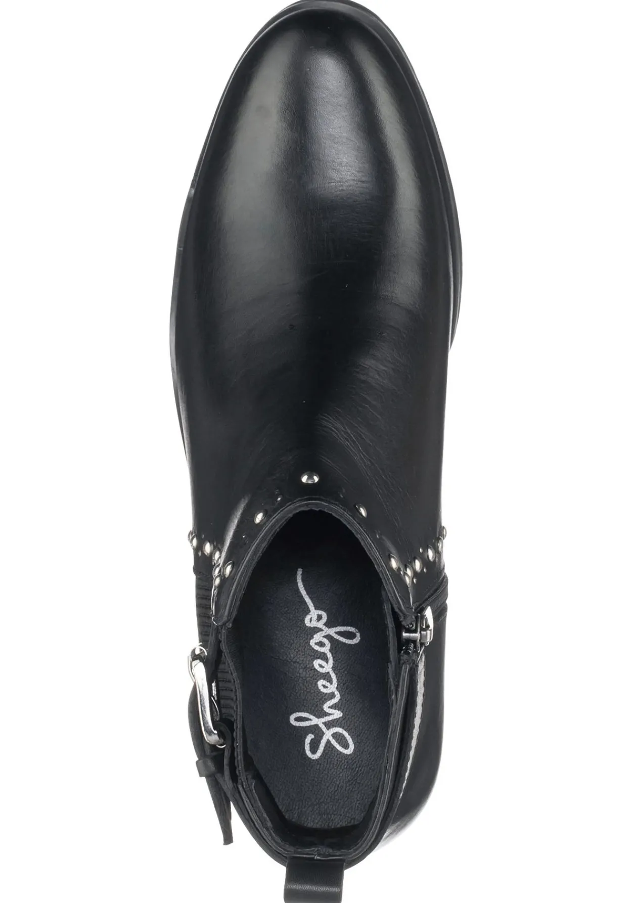 Stiefelette aus Leder mit Nietenbesatz<sheego Fashion
