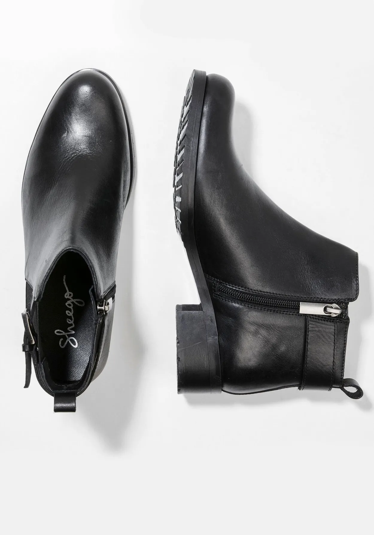Stiefelette aus Rindsleder, mit Stretch-Einsatz<sheego Sale