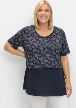 Stillshirt in Lagenoptik, aus Viskosejersey<sheego Best