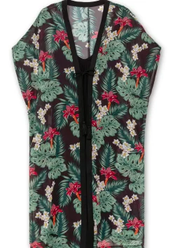 Strandset aus Jerseykleid und offenem Kaftan<sheego Hot