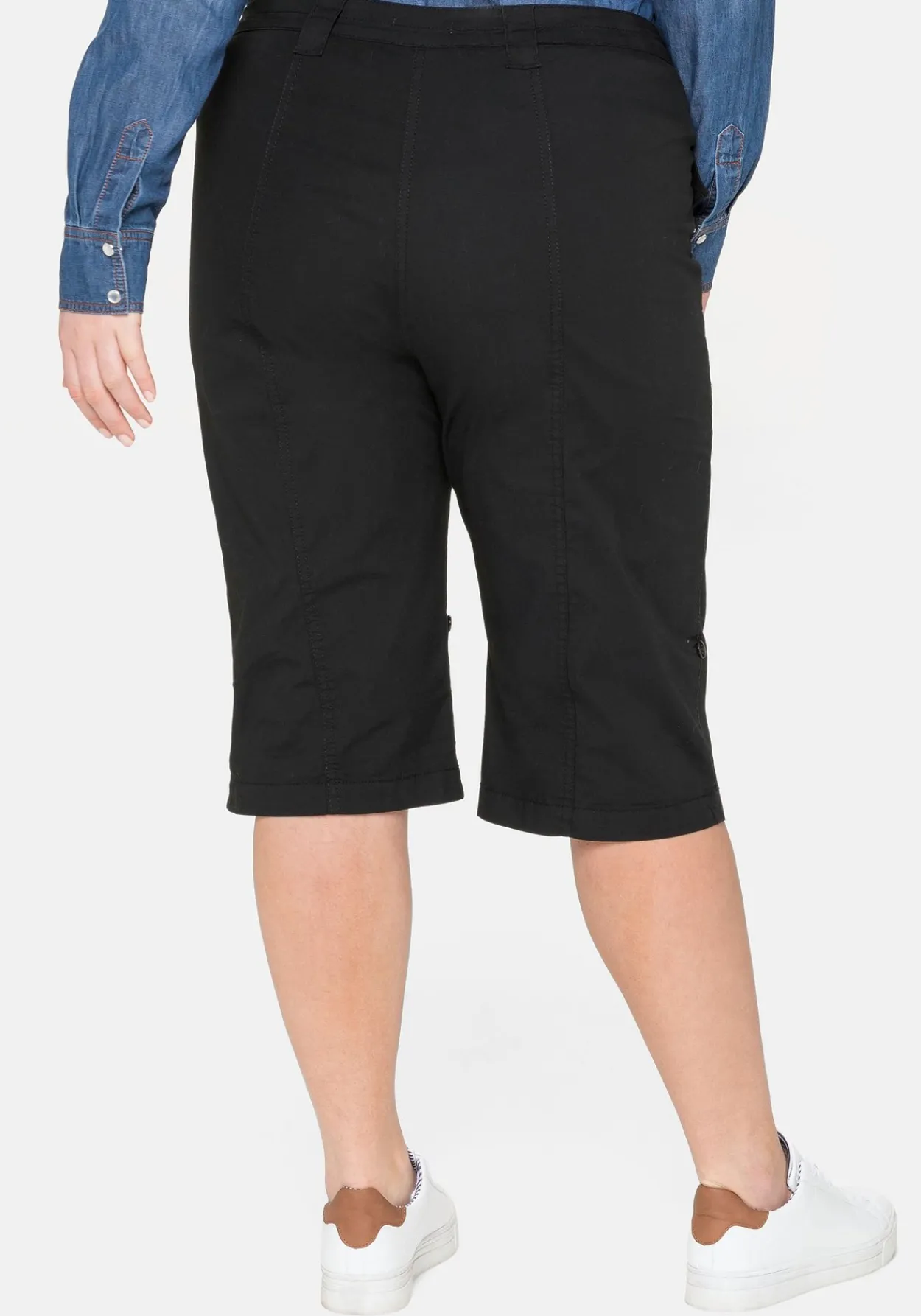 Stretch-Bermudas mit aufgesetzten Taschen und Patten<sheego Best