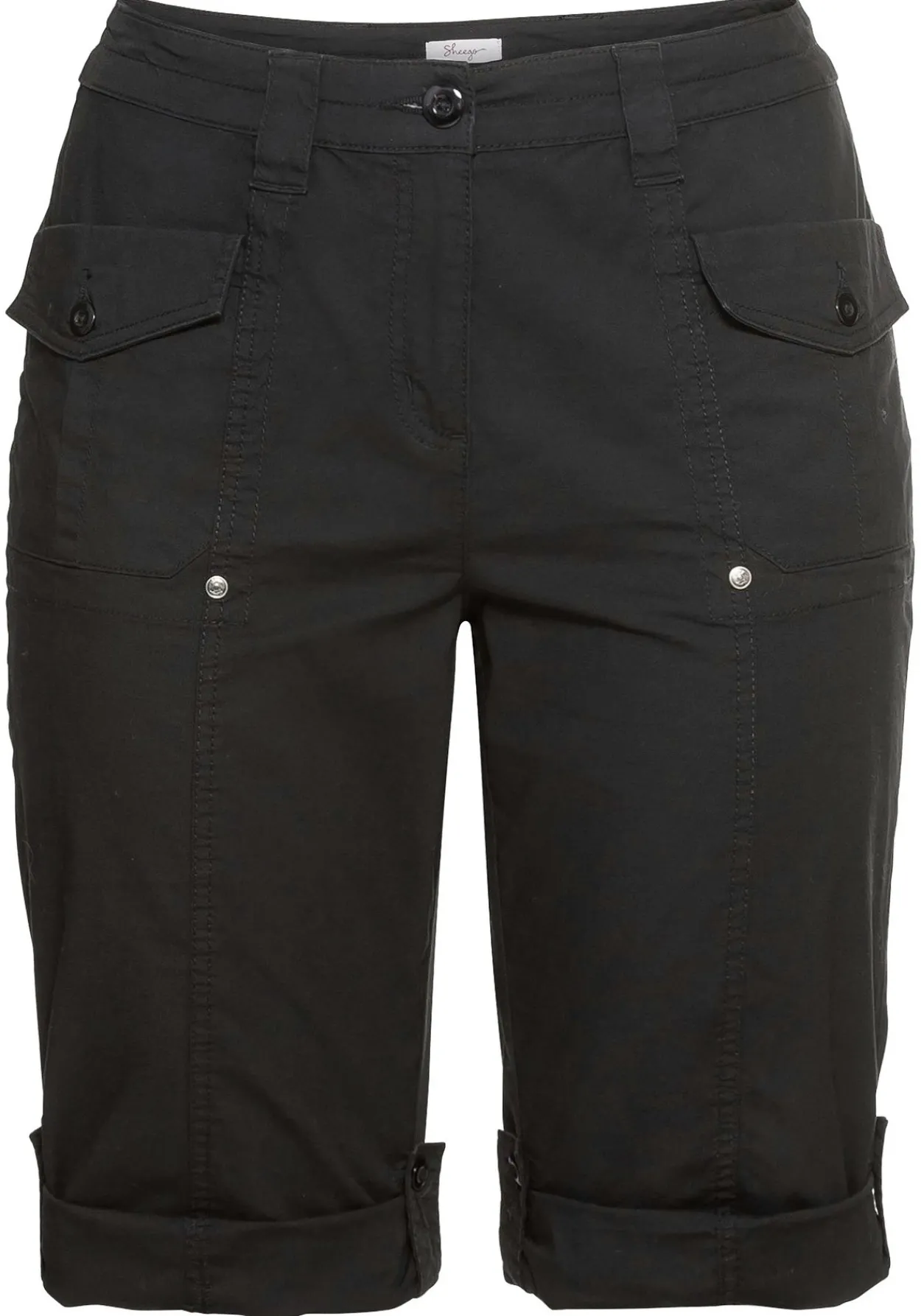 Stretch-Bermudas mit aufgesetzten Taschen und Patten<sheego Best