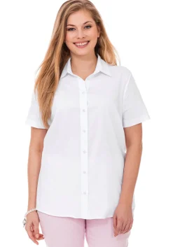 Stretch-Bluse mit kurzem Arm, leicht tailliert<sheego Hot
