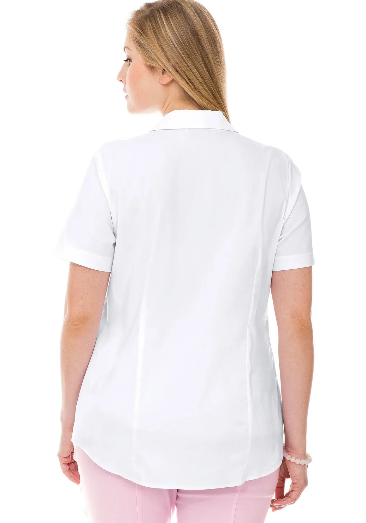 Stretch-Bluse mit kurzem Arm, leicht tailliert<sheego Hot