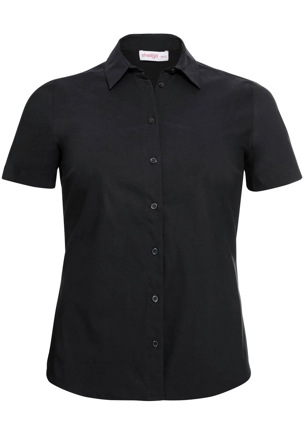 Stretch-Bluse mit kurzem Arm, leicht tailliert<sheego New