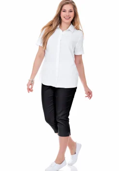 Stretch-Bluse mit kurzem Arm, leicht tailliert<sheego Hot
