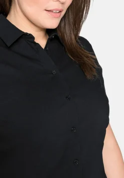 Stretch-Bluse mit kurzem Arm, leicht tailliert<sheego New