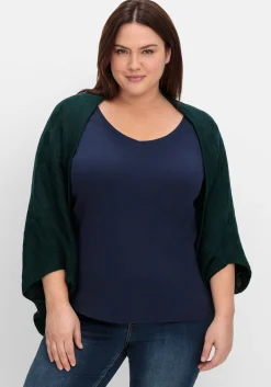 Strickcape im tonigen Schachbrettmuster<sheego Online