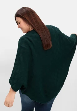 Strickcape im tonigen Schachbrettmuster<sheego Online