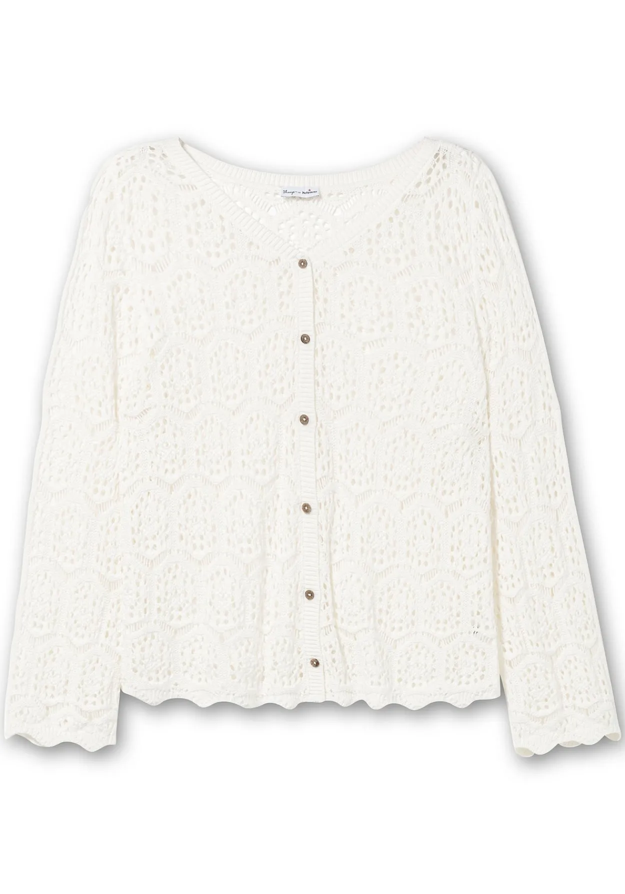 Strickjacke aus transparenter Häkelspitze<sheego by Joe Browns Discount
