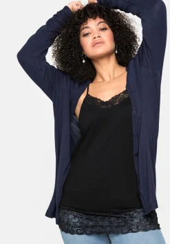 Strickjacke aus Viskose, mit tiefem V-Ausschnitt<sheego Hot