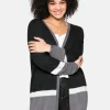 Strickjacke im Colourblocking-Stil, in offener Form<sheego Fashion