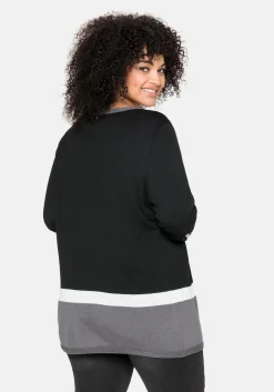 Strickjacke im Colourblocking-Stil, in offener Form<sheego Fashion