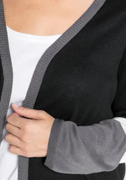 Strickjacke im Colourblocking-Stil, in offener Form<sheego Fashion