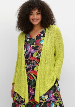 Strickjacke im Häkel-Look, mit zipfeligem Saum<sheego by Joe Browns Sale