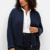 Strickjacke in Blousonform, aus Milanostrick<sheego Clearance