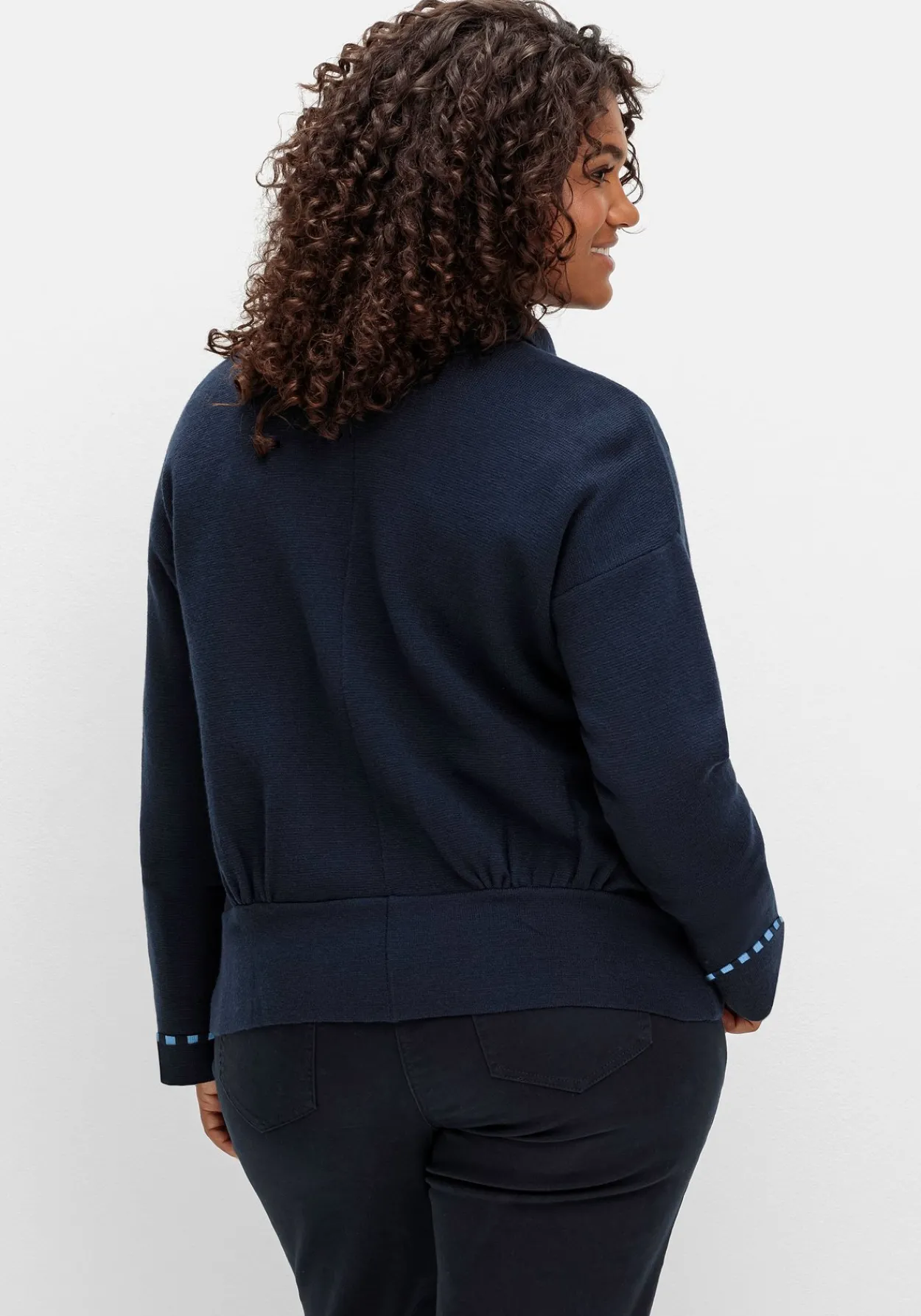 Strickjacke in Blousonform, aus Milanostrick<sheego Clearance