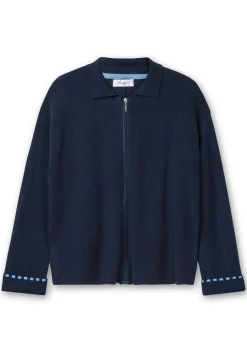 Strickjacke in Blousonform, aus Milanostrick<sheego Clearance
