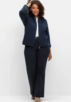 Strickjacke in Blousonform, aus Milanostrick<sheego Clearance