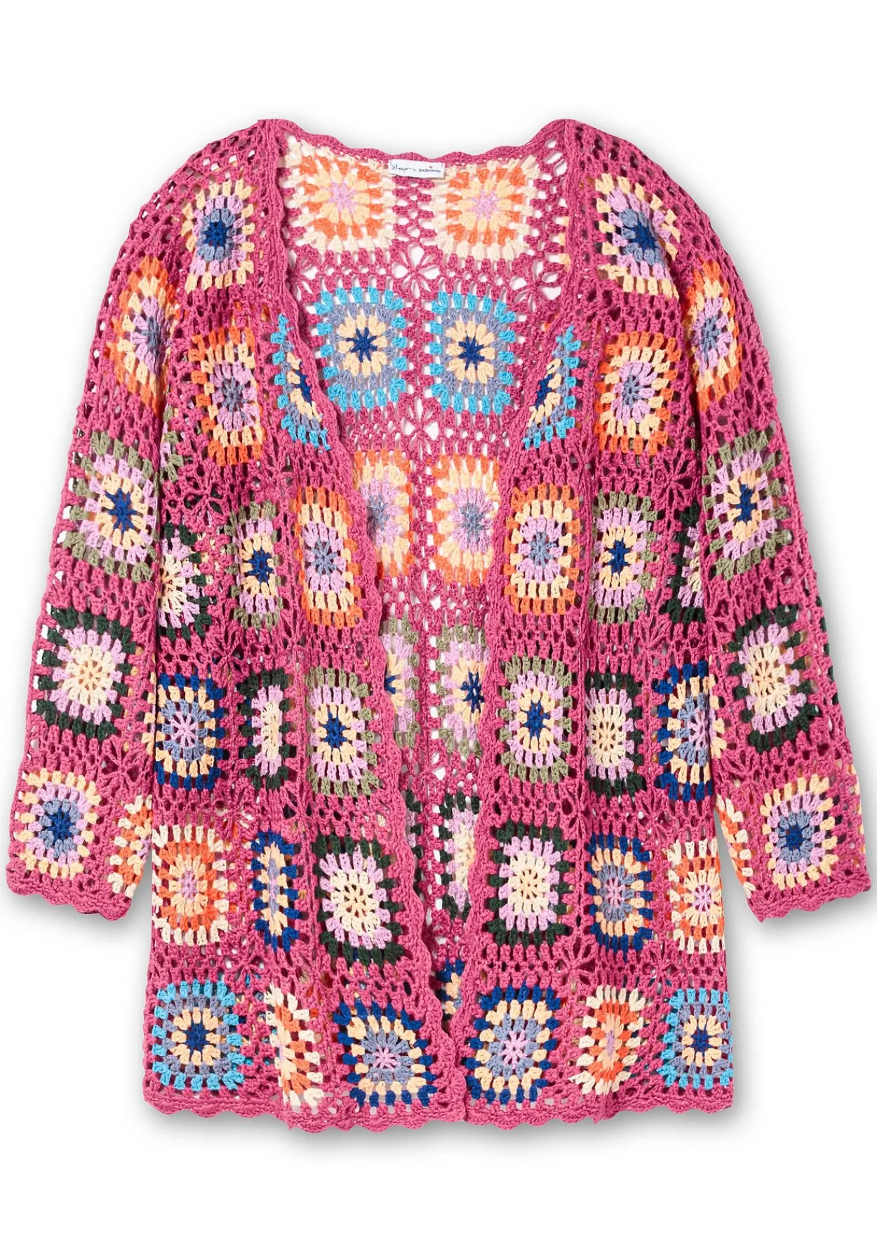 Strickjacke in Häkeloptik, mit Crochet-Muster<sheego by Joe Browns Fashion