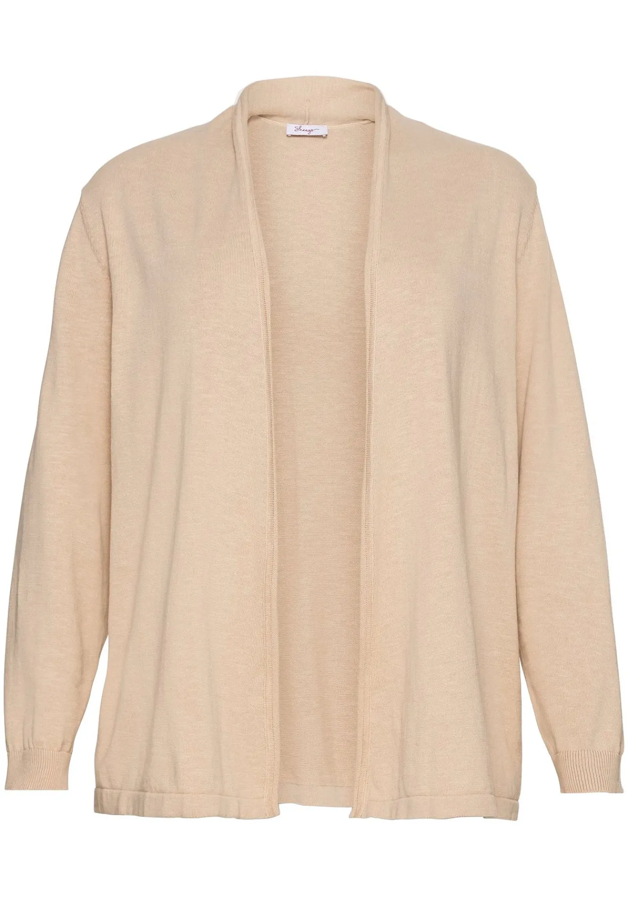 Strickjacke mit schmalem Schalkragen, offene Form<sheego Hot