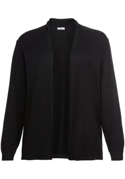Strickjacke mit schmalem Schalkragen, offene Form<sheego Best