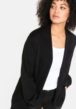 Strickjacke mit schmalem Schalkragen, offene Form<sheego Best