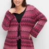 Strickjacke mit Trompetenärmeln, im Zickzackmuster<sheego Best
