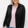 Strickjacke mit Troyerkragen und 2-Wege-Zipper<sheego Fashion