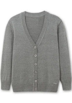 Strickjacke mit V-Ausschnitt und Knöpfen, tailliert<sheego New