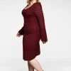 Strickkleid im Ajourmuster und in Wickeloptik<sheego New