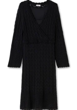 Strickkleid im Ajourmuster und in Wickeloptik<sheego Clearance
