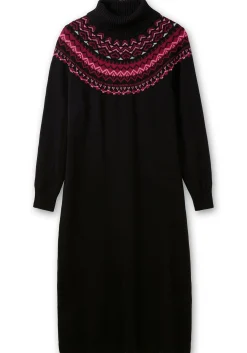 Strickkleid mit Rollkragen und Norwegermuster<sheego Hot