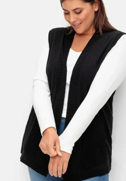 Strickweste in offener Form, mit Taschen<sheego Discount