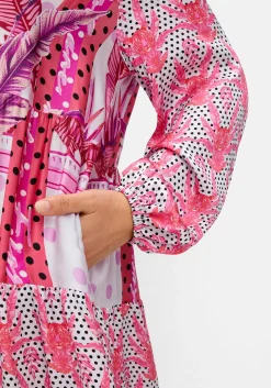Stufenkleid in Knielänge mit Ballonärmeln<sheego loves miss goodlife Outlet