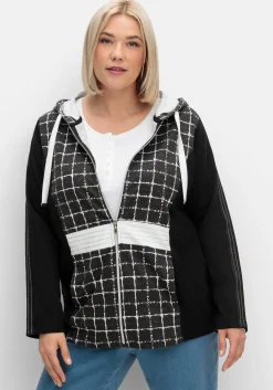 Sweatjacke mit Kapuze, im Mustermix<sheego New