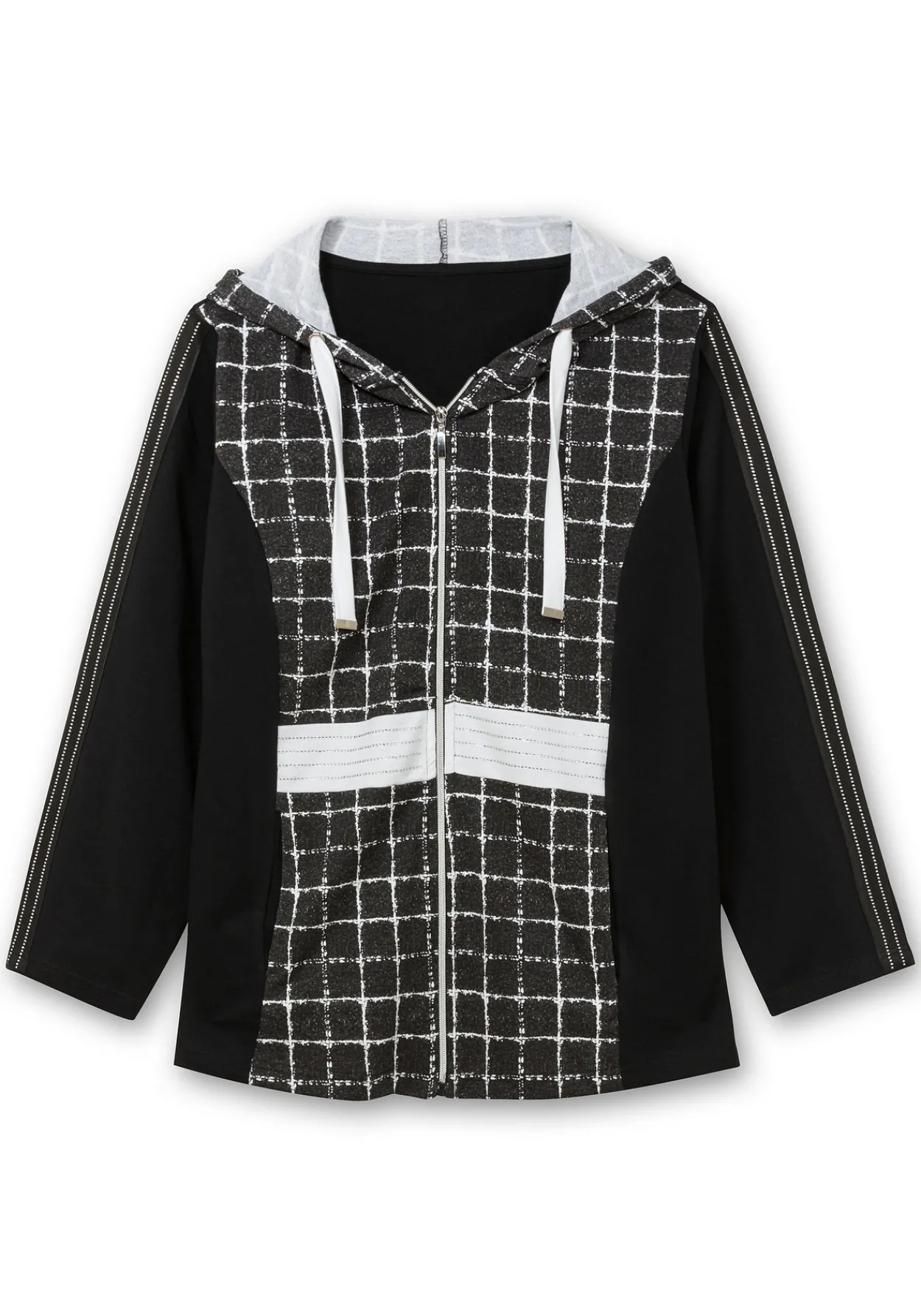 Sweatjacke mit Kapuze, im Mustermix<sheego New