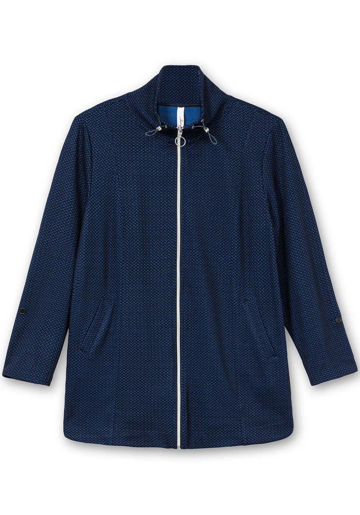 Sweatjacke mit Stehkragen und Jacquardmuster<sheego Clearance