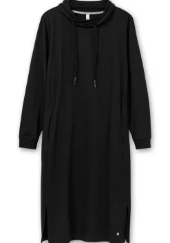 Sweatkleid mit weitem Kragen und Seitentaschen<sheego Online