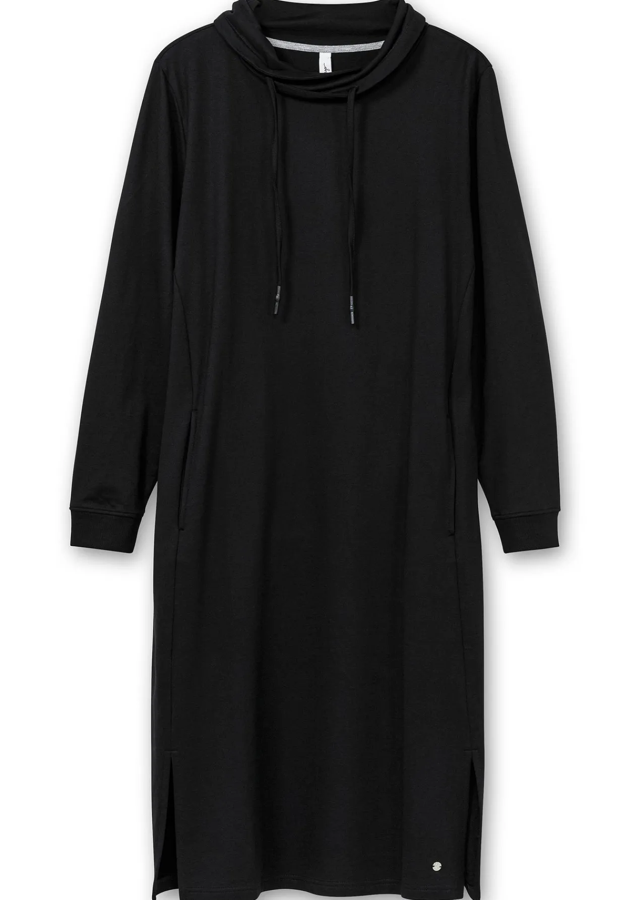 Sweatkleid mit weitem Kragen und Seitentaschen<sheego Online
