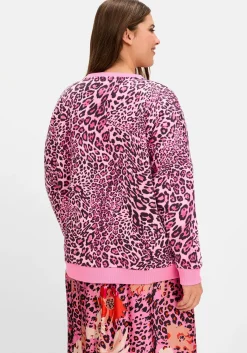 Sweatshirt im Leoprint, mit Frontdruck<sheego loves miss goodlife New